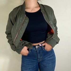 Active USA Army Green Bomber Jacket